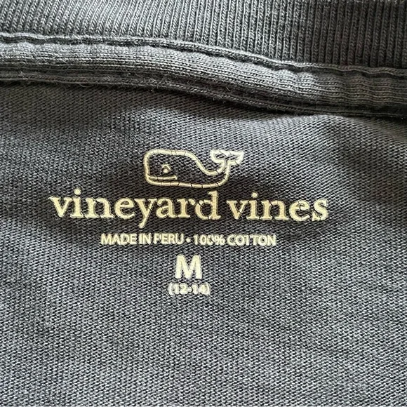 Vineyard Vines Navy Blue Long Sleeve Tee Size Medium 12-14 - Picture 7 of 8